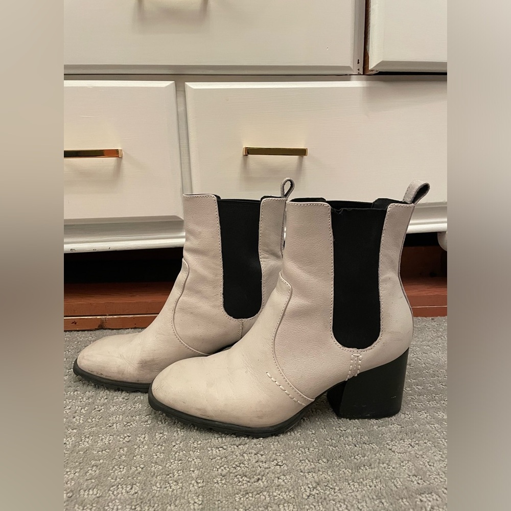 White Heeled Booties